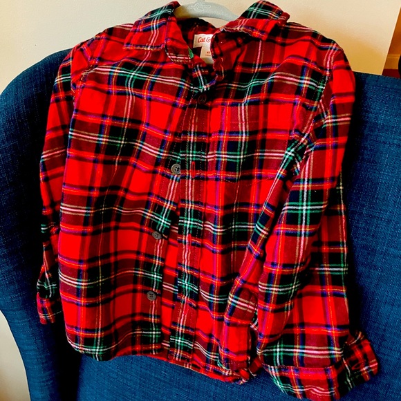 Cat & Jack 4T flannel button up shirt, like new! Smoke free home. - Picture 1 of 4